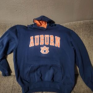Unisex Colosseum Navy and Orange Auburn Tiger Hoodie Sz.XL